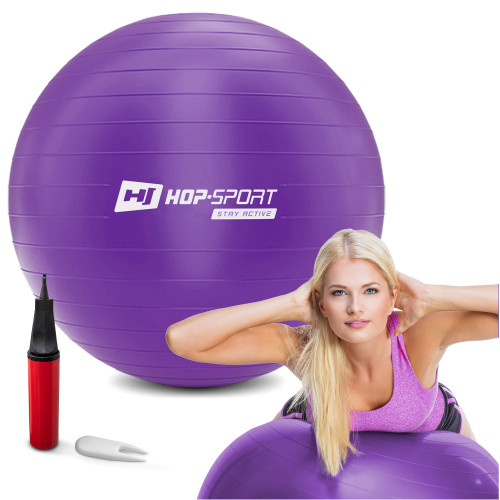 Фитбол  Hop-Sport 65cm HS-R065YB violet + насос - фото №6